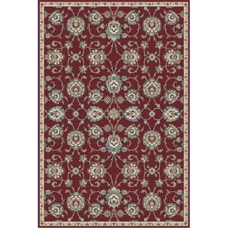 Melody Rectangular Rug- Red - 5 Ft. 3 In. X 7 Ft. 7 In.